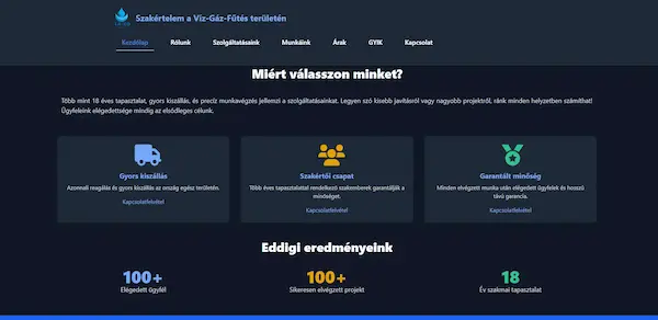 Üzleti Weboldal